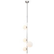 Lustra moderna nichelata eleganta abajururi sticla opal 4xG9/60W Taida 1925 Jupiter